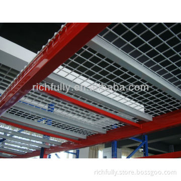 Durable wire mesh deck railing, warehouse rack